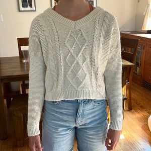 Abercrombie kids cropped oversized sweater